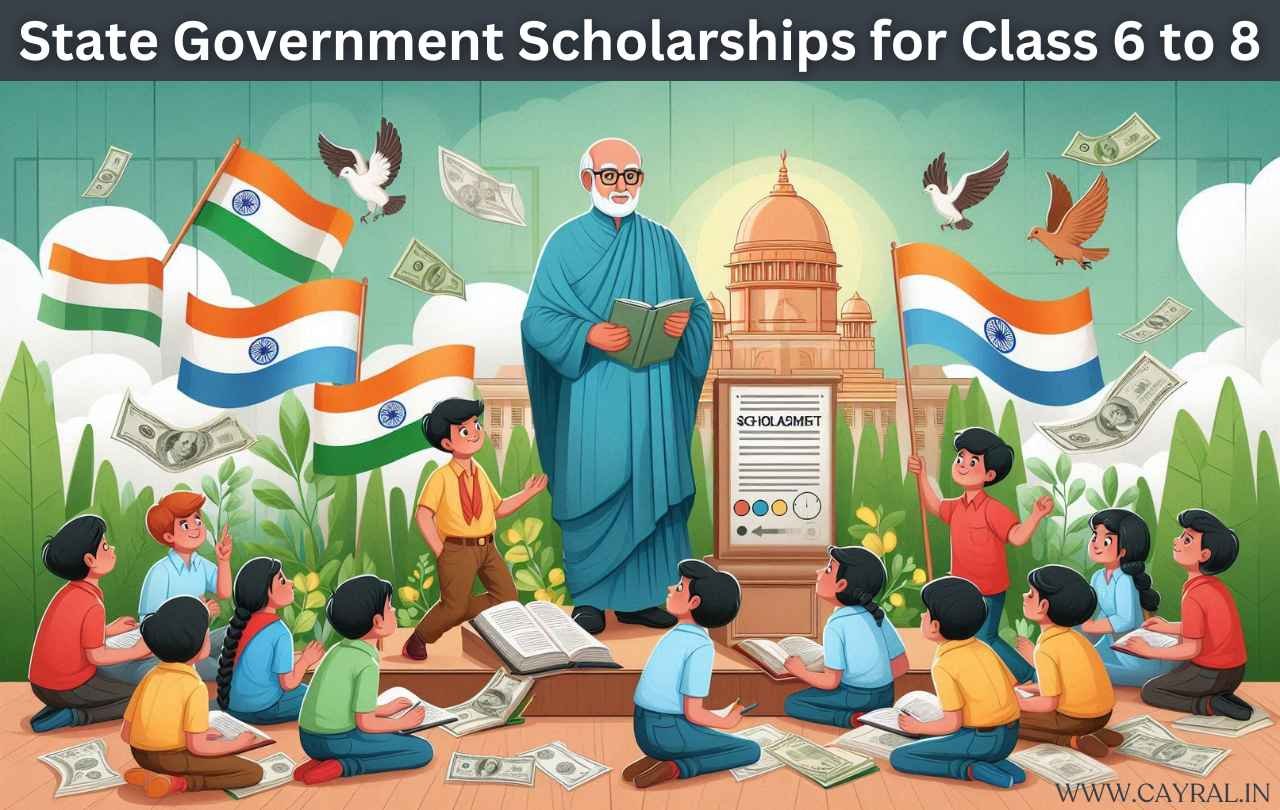 All State Government Scholarships for Class 6 to 8 Students in India